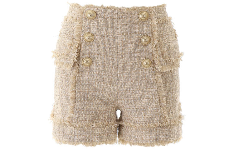 Order (W) 발망 베이지 스터드 버튼 여성 캐주얼 반바지. TF15001-C236-AAV