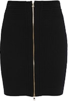 (Women) BALMAIN Black High-Waist Knit Zipper Casual Skirt. VF14089K211 (Women) BALMAIN Black High-Waist Knit Zipper Casual Skirt. VF14089K211