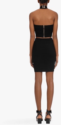 (W) 巴尔曼黑色高腰针织拉链休闲半裙 VF14089K211 Shop (W) 巴尔曼黑色高腰针织拉链休闲半裙 VF14089K211