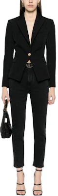 (Women) Balmain Black Single-Breasted Long Sleeve Jacket CF1SE002WB08-0PA Lookbook (Women) Balmain Black Single-Breasted Long Sleeve Jacket CF1SE002WB08-0PA