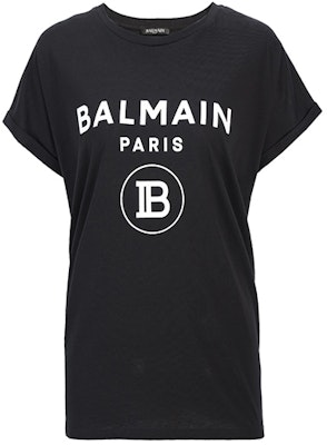 (W) BALMAIN 黑色短袖T恤 字母Logo印花 SF11367-I193-EAB Order (W) BALMAIN 黑色短袖T恤 字母Logo印花 SF11367-I193-EAB