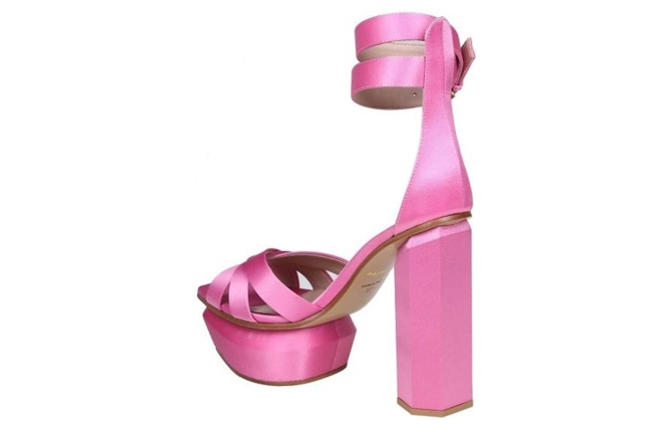 (W) Balmain Buckle Block-Heel Sandal 'Pink' 圖 4