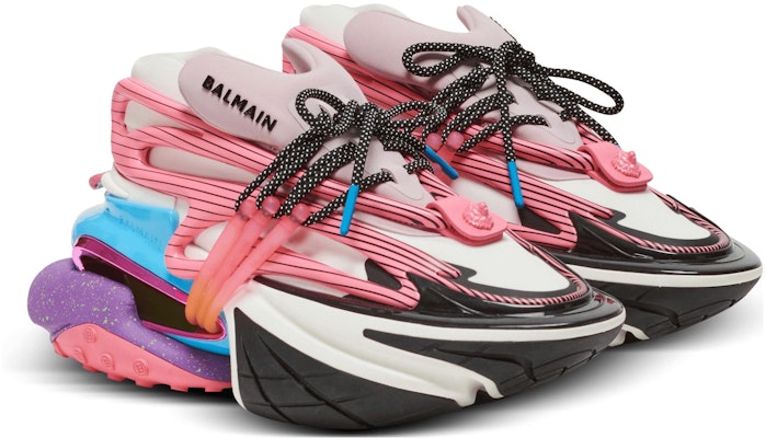 (W) 발망 핑크 미드탑 송아지 가죽 스니커즈 (Balmain pink mid-top calfskin sneakers) BN0VF724KMULAAG Order (W) 발망 핑크 미드탑 송아지 가죽 스니커즈 (Balmain pink mid-top calfskin sneakers) BN0VF724KMULAAG