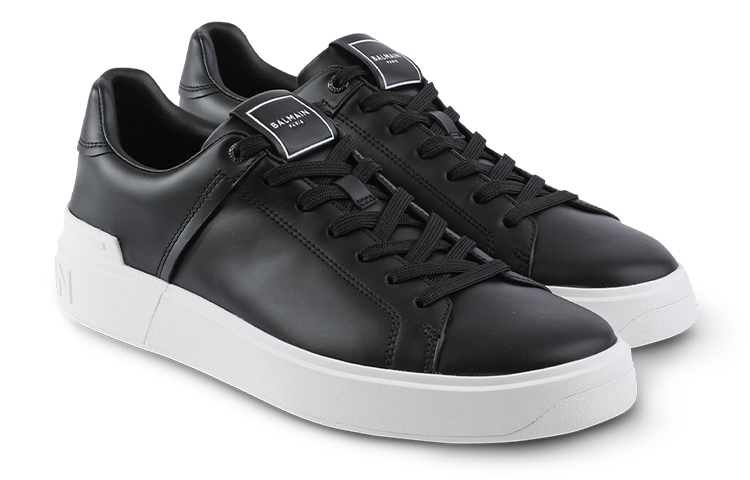 (W) Balmain Calfskin Sneaker 'Black' 圖 3