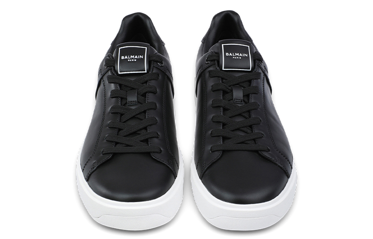 (W) Balmain Calfskin Sneaker 'Black' 圖 4