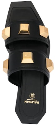 (Women) Balmain Calfskin Studded Flat Sandals 'Black Fashion' AN0UH878LAPD0PA Lookbook (Women) Balmain Calfskin Studded Flat Sandals 'Black Fashion' AN0UH878LAPD0PA