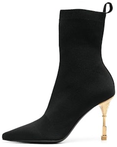 (W) バルマン 布スティレット アンクルブーツ (黒) AN1TA855TKNI0PA Buy (W) バルマン 布スティレット アンクルブーツ (黒) AN1TA855TKNI0PA