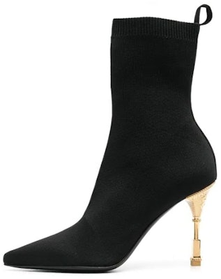 (Women) Balmain Fabric Stiletto Ankle Boot 10cm 'Black Fashion' AN1TA855TKNI0PA Buy (Women) Balmain Fabric Stiletto Ankle Boot 10cm 'Black Fashion' AN1TA855TKNI0PA