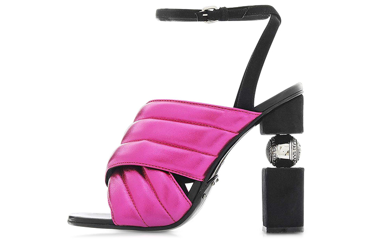 (W) Balmain Fashion Leather Sandal 'Purple Red'