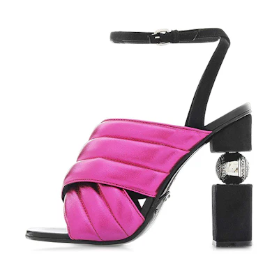 (W) Balmain Fashion Leather Sandal 'Purple Red'