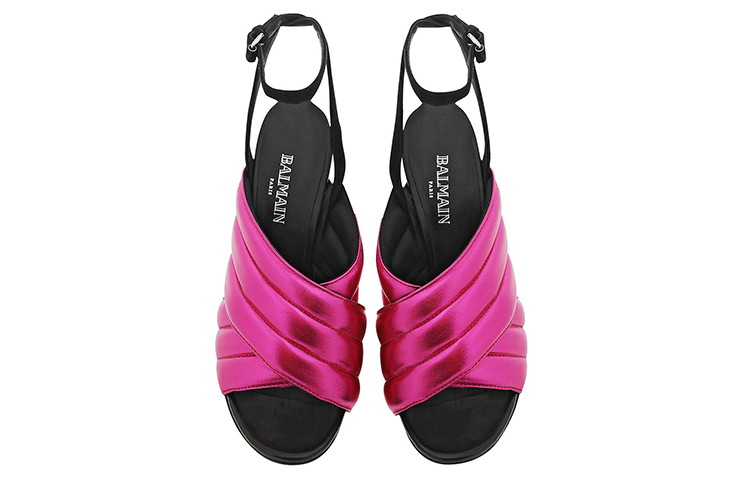 (W) Balmain Fashion Leather Sandal 'Purple Red' 圖 3