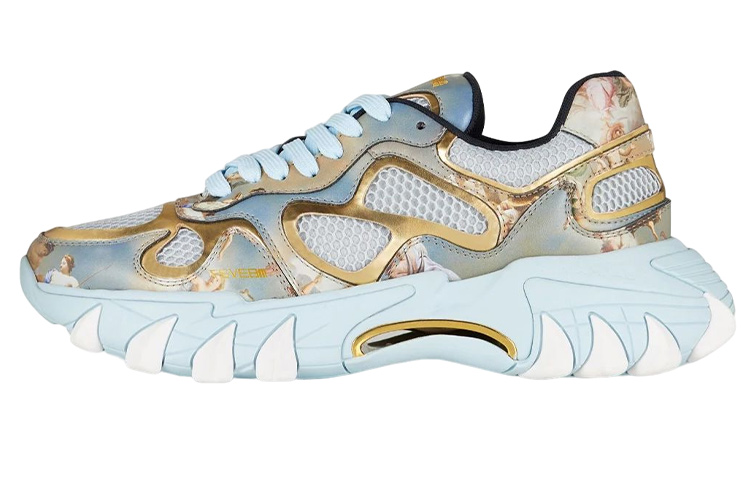 (W) Balmain Fashion Strap Low-Top 'Light Blue'