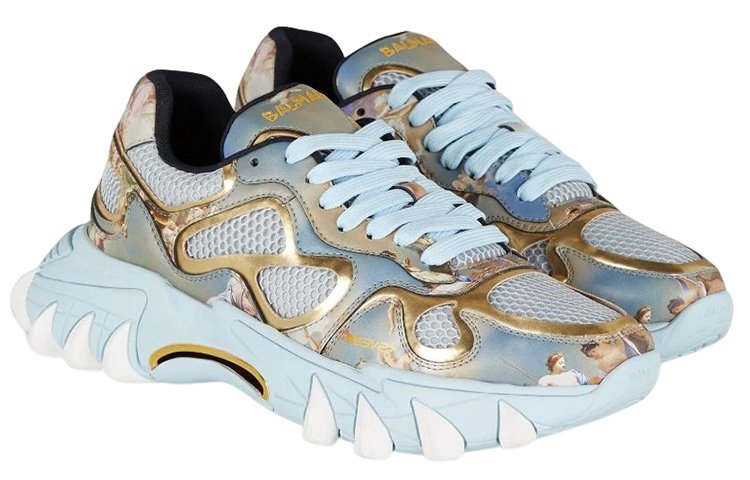 (W) Balmain Fashion Strap Low-Top 'Light Blue' 圖 2