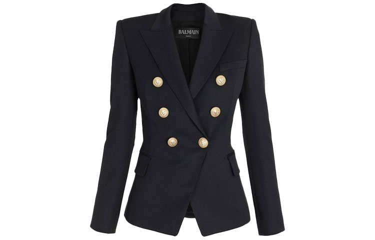 Order (W) 巴尔曼 FW21 黑色双排扣西装外套 WF1SG000-C208-0PA