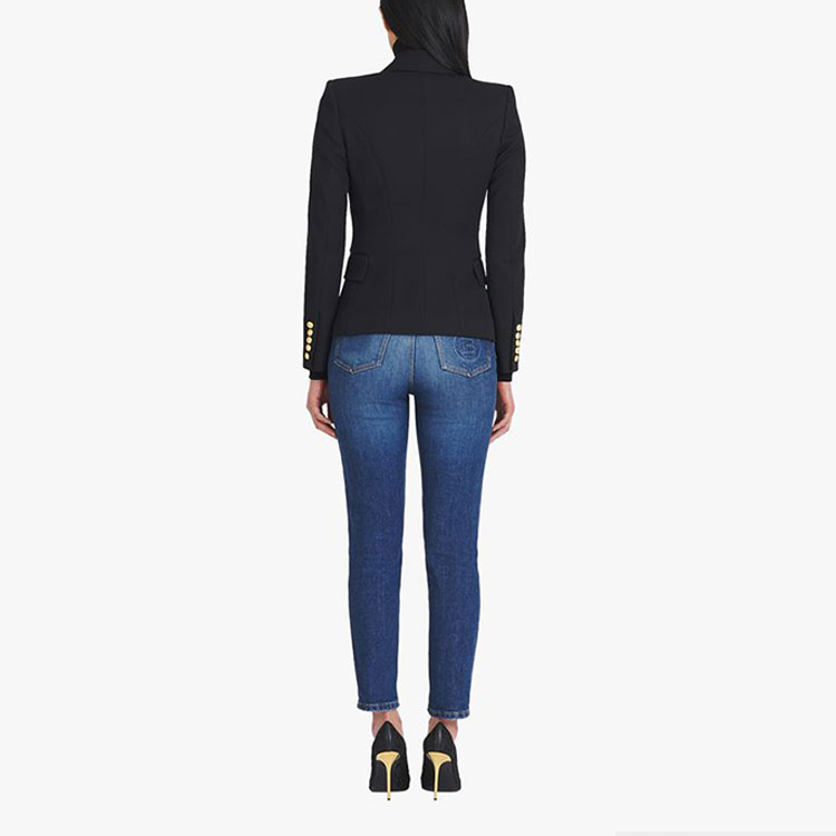 Shop (W) 巴尔曼 FW21 黑色双排扣西装外套 WF1SG000-C208-0PA