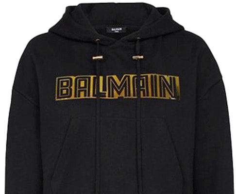 (W) 巴黎世家 FW21 黑色字母Logo抽繩短款連帽衫 WF0JP010-B098-EAD Sizing (W) 巴黎世家 FW21 黑色字母Logo抽繩短款連帽衫 WF0JP010-B098-EAD