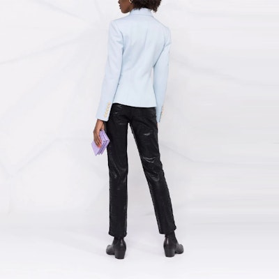 (W) 巴尔曼 FW21 浅蓝色双排扣西装外套 WF1SG000-167L-6AC Shop (W) 巴尔曼 FW21 浅蓝色双排扣西装外套 WF1SG000-167L-6AC