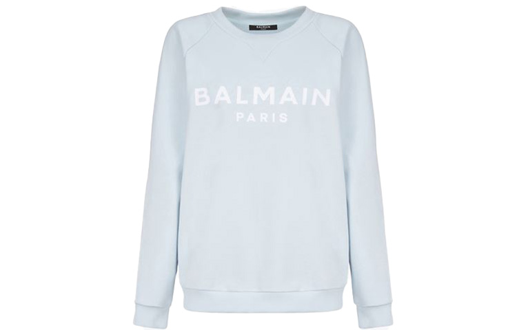 Order (W) BALMAIN FW21 極簡風格標誌藍色衛衣 WF1JQ000-B044-SDK