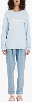 (W) BALMAIN FW21 極簡風格標誌藍色衛衣 WF1JQ000-B044-SDK Lookbook (W) BALMAIN FW21 極簡風格標誌藍色衛衣 WF1JQ000-B044-SDK