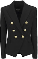 (Women) BALMAIN FW22 Black Double-Breasted Casual Blazer YF1SG000WB050000PA (Women) BALMAIN FW22 Black Double-Breasted Casual Blazer YF1SG000WB050000PA