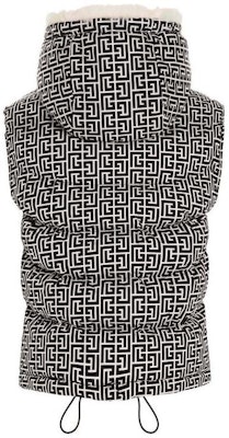 (Women) BALMAIN FW22 Black Full-Print Logo Zip Hoodie Vest. YF2TO010XB50EAB Lookbook (Women) BALMAIN FW22 Black Full-Print Logo Zip Hoodie Vest. YF2TO010XB50EAB