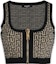 Order (Women) BALMAIN FW22 Black Logo Knit Cropped Vest. AF1AA017KB02-GFE