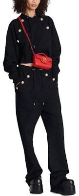 (W) 巴尔曼FW22黑色宽松直筒休闲裤 AF1OB211JB13-0PA Lookbook (W) 巴尔曼FW22黑色宽松直筒休闲裤 AF1OB211JB13-0PA