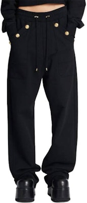 (W) 巴尔曼FW22黑色宽松直筒休闲裤 AF1OB211JB13-0PA Purchase (W) 巴尔曼FW22黑色宽松直筒休闲裤 AF1OB211JB13-0PA