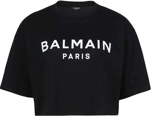 (W) 발망 FW22 크롭 로고 프린트 티셔츠 블랙 AF1EE020BB02-EAB Order (W) 발망 FW22 크롭 로고 프린트 티셔츠 블랙 AF1EE020BB02-EAB