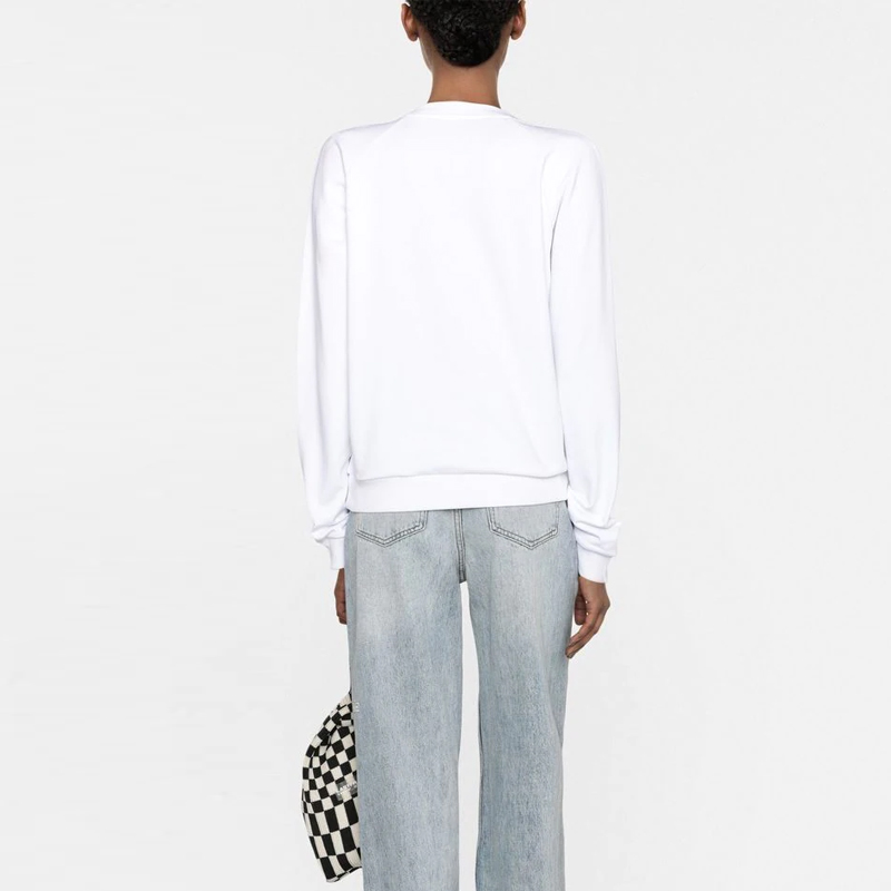 Shop (Women) BALMAIN FW22  Letter Logo Print Crewneck Long Sleeve Sweatshirt. YF0JQ001BB02GABC4D