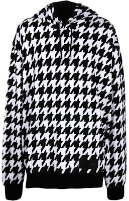 (W) BALMAIN FW22 徽標格紋印花連帽上衣 黑色 YH1JT00632JDEAB Buy (W) BALMAIN FW22 徽標格紋印花連帽上衣 黑色 YH1JT00632JDEAB