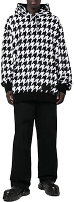 (W) BALMAIN FW22 徽標格紋印花連帽上衣 黑色 YH1JT00632JDEAB Lookbook (W) BALMAIN FW22 徽標格紋印花連帽上衣 黑色 YH1JT00632JDEAB