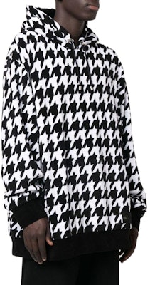 (W) BALMAIN FW22 徽標格紋印花連帽上衣 黑色 YH1JT00632JDEAB Purchase (W) BALMAIN FW22 徽標格紋印花連帽上衣 黑色 YH1JT00632JDEAB