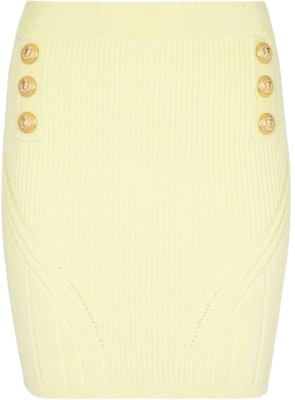 (W) 巴尔曼 FW22 黄色罗纹迷你裙 休闲短裙 YF0LB192KB39-1AF Buy (W) 巴尔曼 FW22 黄色罗纹迷你裙 休闲短裙 YF0LB192KB39-1AF