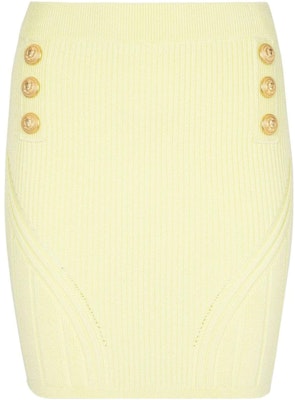 (W) 巴尔曼 FW22 黄色罗纹迷你裙 休闲短裙 YF0LB192KB39-1AF Order (W) 巴尔曼 FW22 黄色罗纹迷你裙 休闲短裙 YF0LB192KB39-1AF