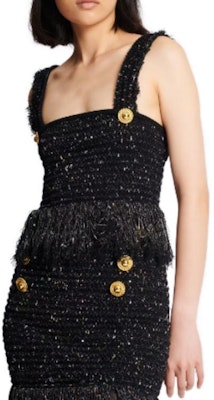 (W) 巴尔曼 FW23 黑色拉链细节短款背心 CF1AA011-KF46-EAD Purchase (W) 巴尔曼 FW23 黑色拉链细节短款背心 CF1AA011-KF46-EAD