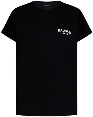(W) 발망 FW23 블랙 로고 프린트 크루넥 레귤러 핏 티셔츠 BF1EF010-BB01-EAB Buy (W) 발망 FW23 블랙 로고 프린트 크루넥 레귤러 핏 티셔츠 BF1EF010-BB01-EAB