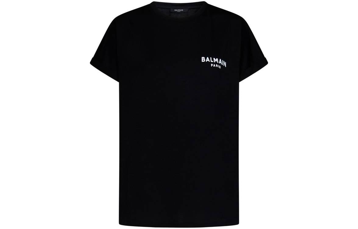 (Women) BALMAIN FW23  Black Logo Print Crewneck Regular Fit T-Shirt BF1EF010-BB01-EAB 圖 2