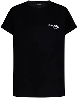 (W) 발망 FW23 블랙 로고 프린트 크루넥 레귤러 핏 티셔츠 BF1EF010-BB01-EAB Order (W) 발망 FW23 블랙 로고 프린트 크루넥 레귤러 핏 티셔츠 BF1EF010-BB01-EAB