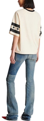 (W) BALMAIN FW23 經典星星米色寬鬆短袖T恤. CF1EG085-GD32-GOT Shop (W) BALMAIN FW23 經典星星米色寬鬆短袖T恤. CF1EG085-GD32-GOT