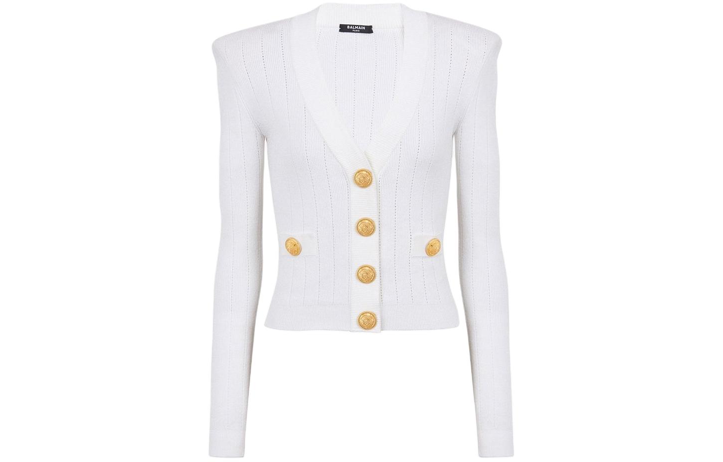 Cheap (W) 巴尔曼 FW23 修身单排扣针织开衫 CF1KL007-KB07-4DK