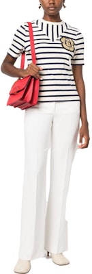 (W) BALMAIN FW23 條紋印花短袖圓領T恤 白色 BF1EF08077JG-PWG Lookbook (W) BALMAIN FW23 條紋印花短袖圓領T恤 白色 BF1EF08077JG-PWG