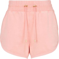 (Women) BALMAIN FW24 Pink Drawstring Shorts with Embroidered Logo. DF1OA041-BC76-OIQ (Women) BALMAIN FW24 Pink Drawstring Shorts with Embroidered Logo. DF1OA041-BC76-OIQ