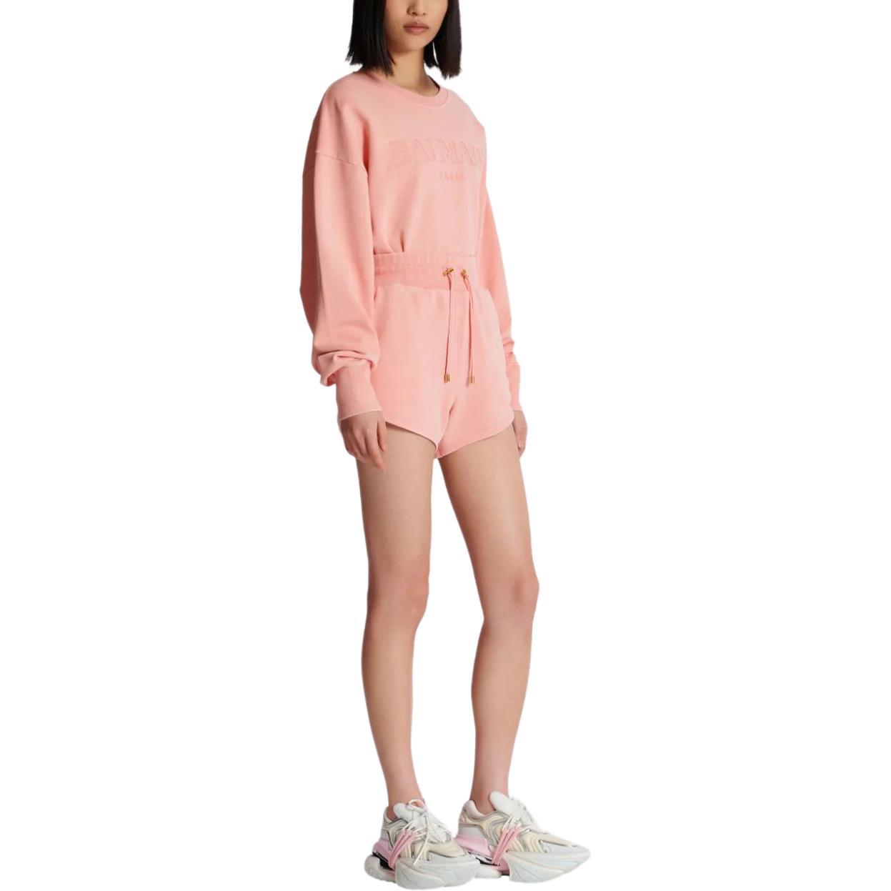 Purchase (W) 巴尔曼FW24粉色抽绳短裤刺绣标志款式短裤 DF1OA041-BC76-OIQ