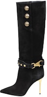 (Women) Balmain High-Top Boot 'Black Velvet' WN1TA567LCTA0PA (Women) Balmain High-Top Boot 'Black Velvet' WN1TA567LCTA0PA