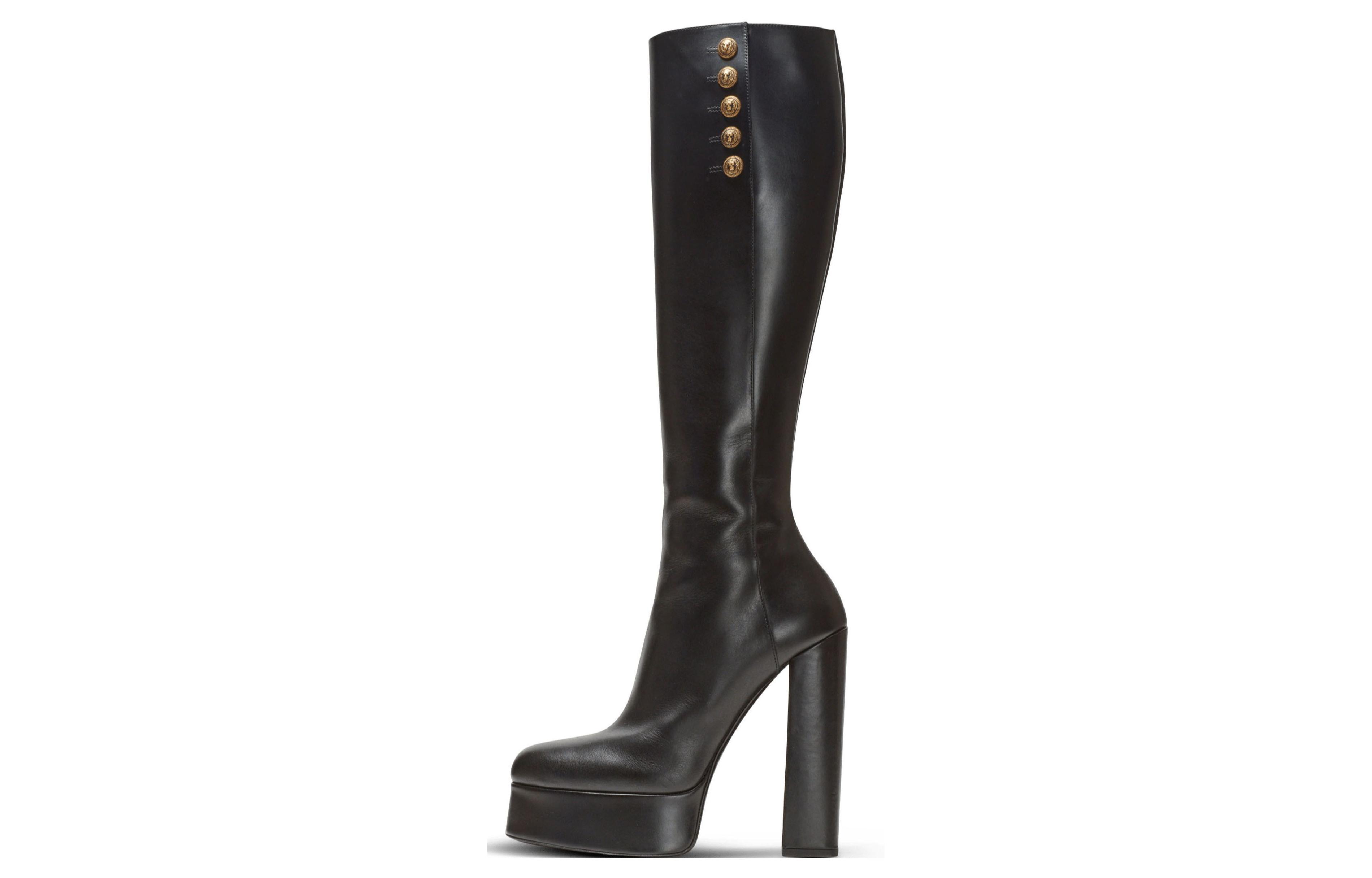 (W) Balmain High-Top Boots 'Black CMFT'