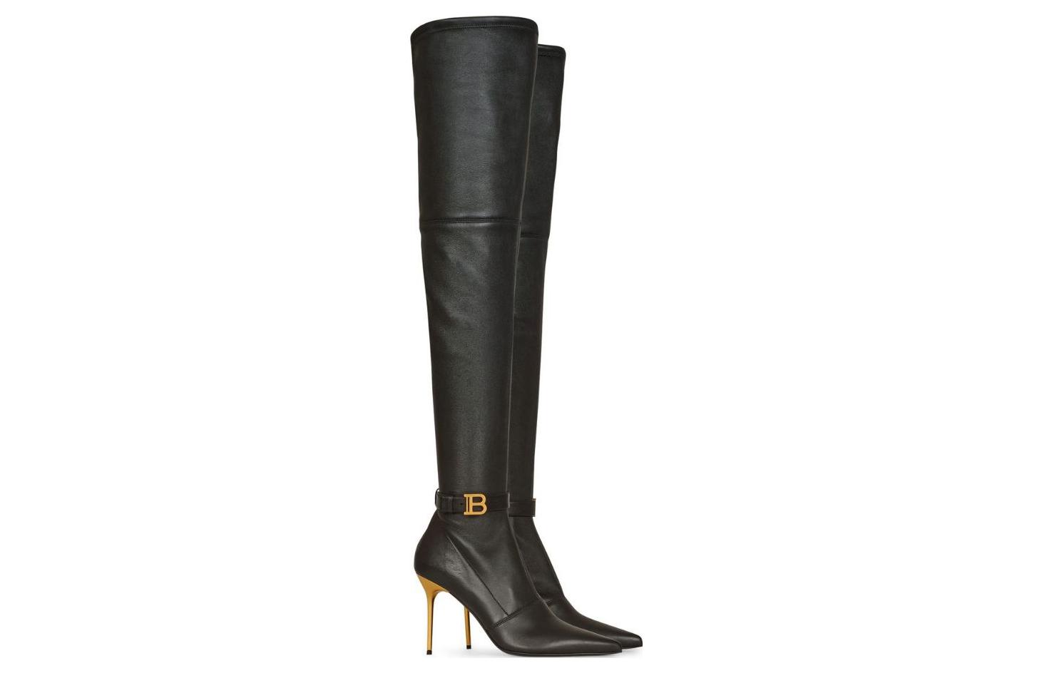 Order (W) But Balmain Tinggi 'Kulit Hitam' YN1TB568LSNA0PA