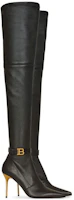 Order BALMAIN巴爾曼 皮革 百搭簡約 高筒靴 9.5cm 女款 黑色
