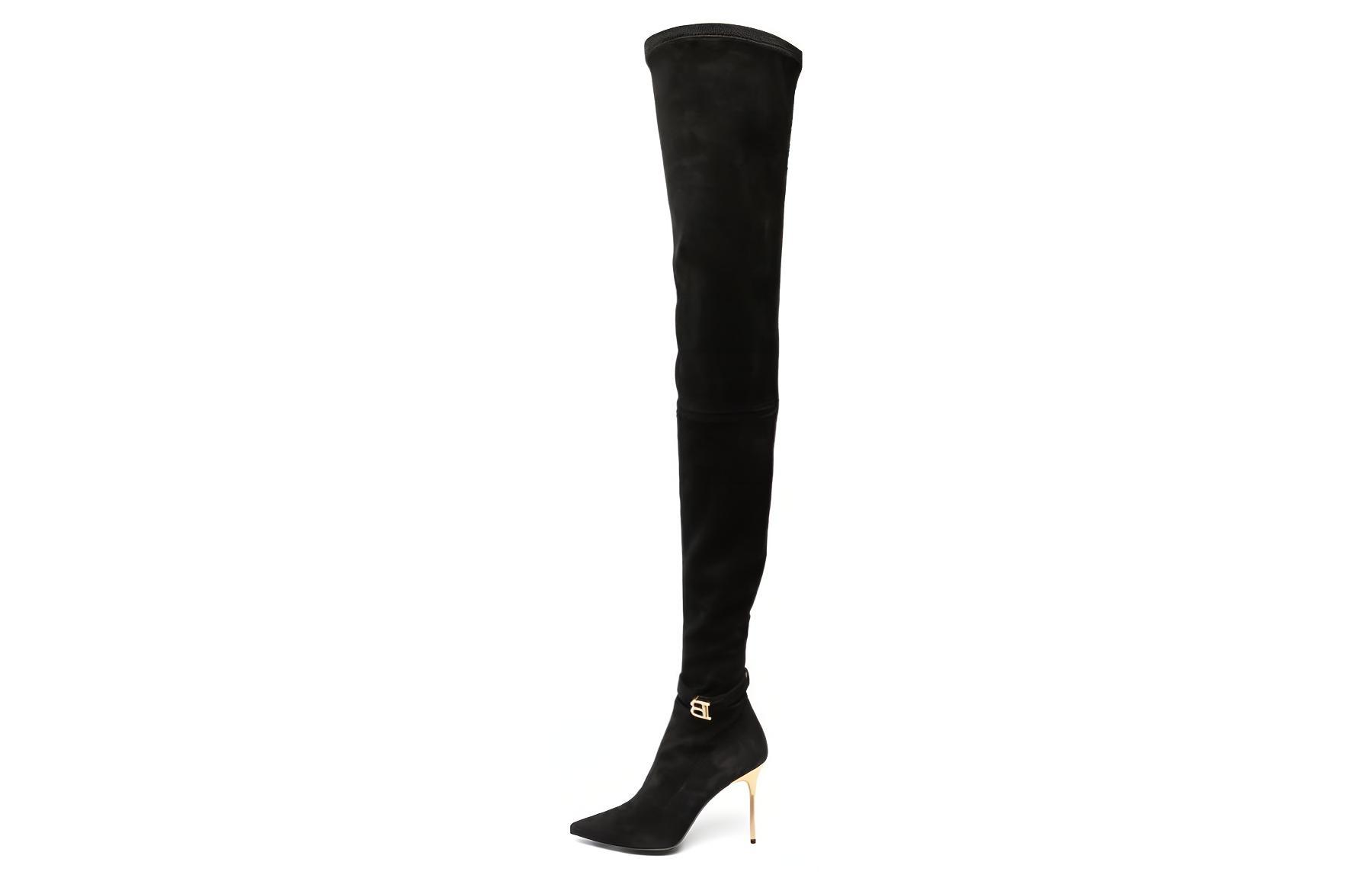 (Women) Balmain High-Top Boots 'Black Leather Comfort' WN1TB568LMTH0PA