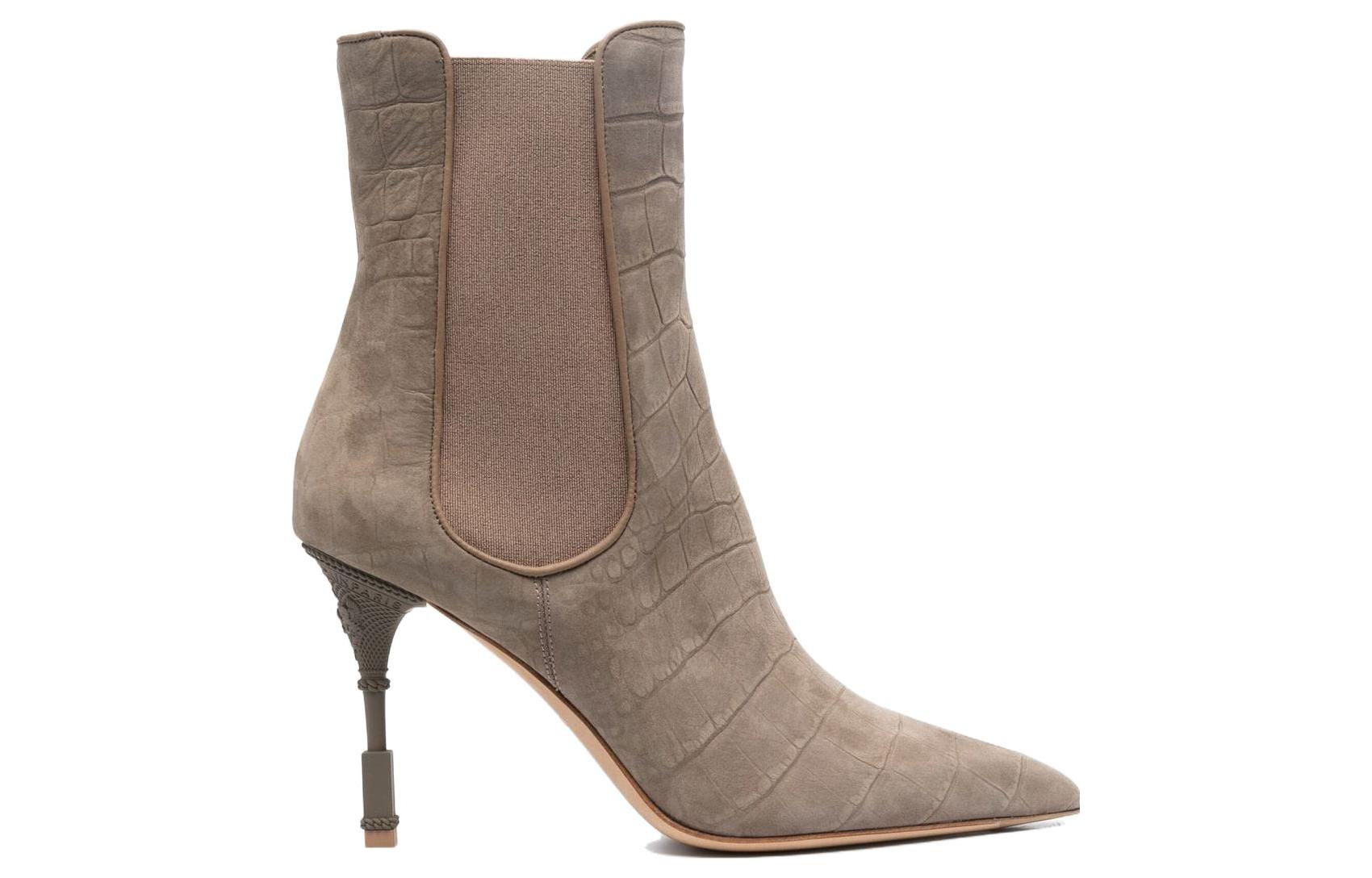 (W) Balmain High-Top Sneaker 'Grey Velour' 圖 2